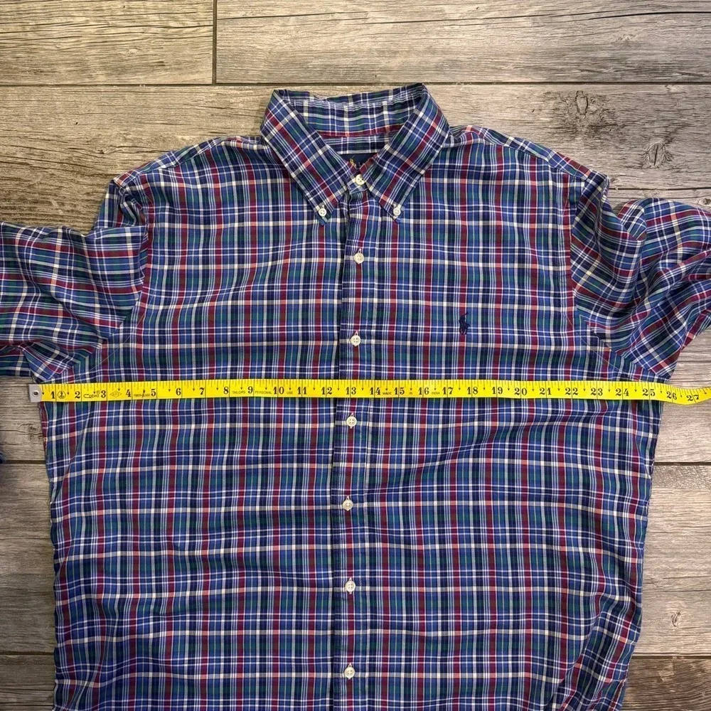 Ralph Lauren Long Sleeve Plaid Button Down Shirt Men XL Classic Fit